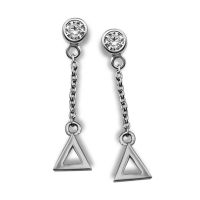 JWLS4U | Oorhangers Triangle Silver 1